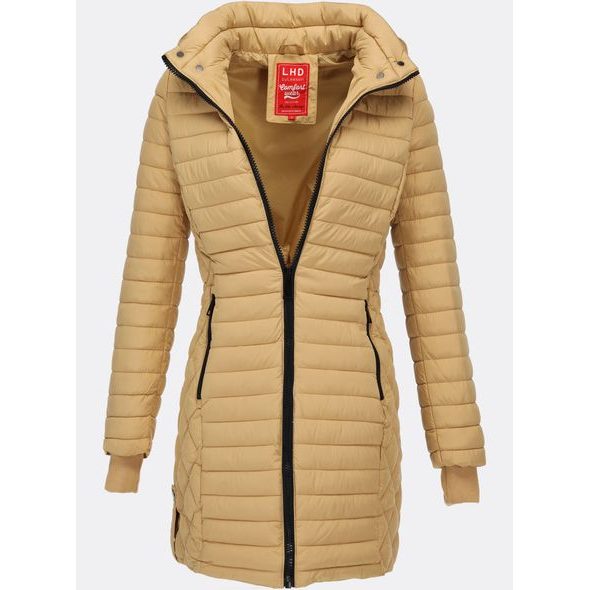 Dámska prešívaná prechodná bunda béžová