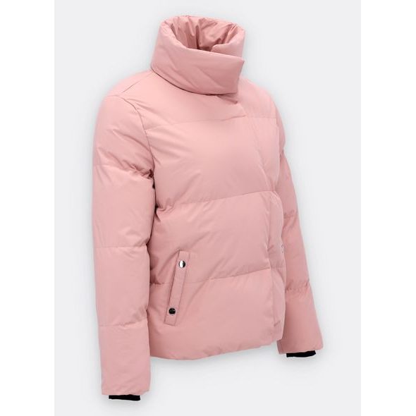 Dámska krátka zimná bunda púdrová