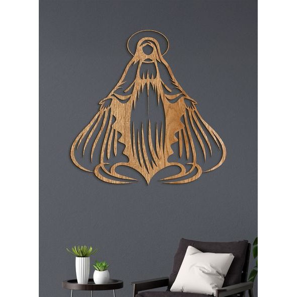 Dřevěný obrázek Panny Marie