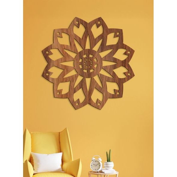 Moderní dřevěná mandala Kouzlo květiny