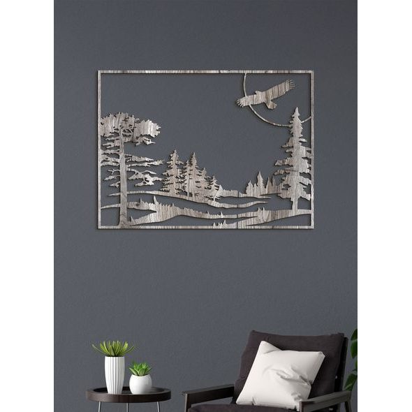 Dřevěný obraz ze dřeva Let orla