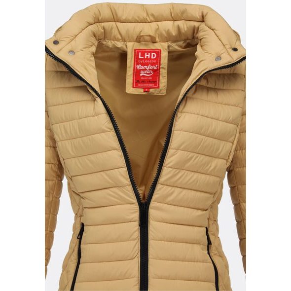 Dámska prešívaná prechodná bunda béžová