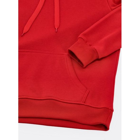 Pánská mikina s kapucí červená