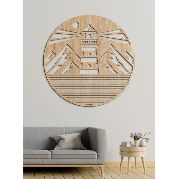 Dřevěný nástěnný obraz MAJÁK