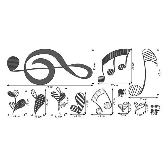 Husľový kľúč s notami