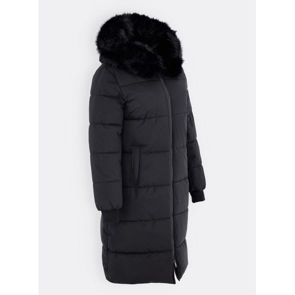Dámska dlhá zimná bunda čierna