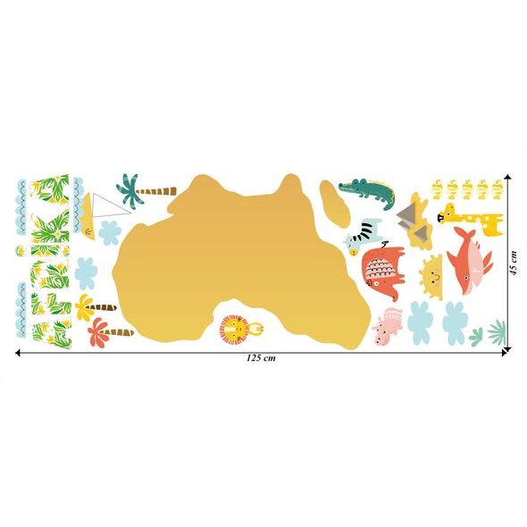 Mapa Afriky se zvířaty