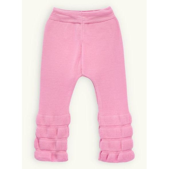 Dětské elegantní pletené tepláky růžové