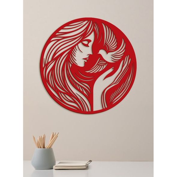 Dřevěný obraz ženské něhy