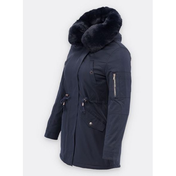 Dámska zimná bunda tmavomodrá