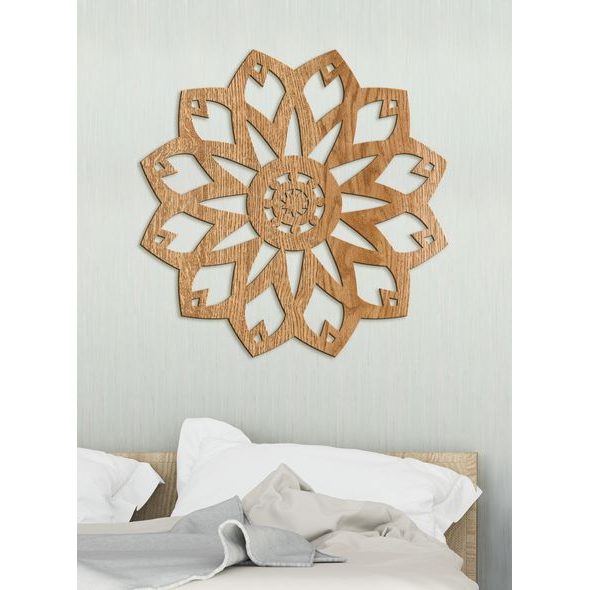 Moderní dřevěná mandala Kouzlo květiny