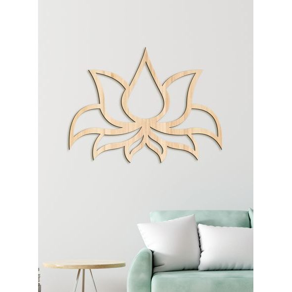 Dřevěný obraz Lotosový květ