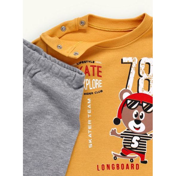Dětská tepláková souprava SKATE MACKO žlutá