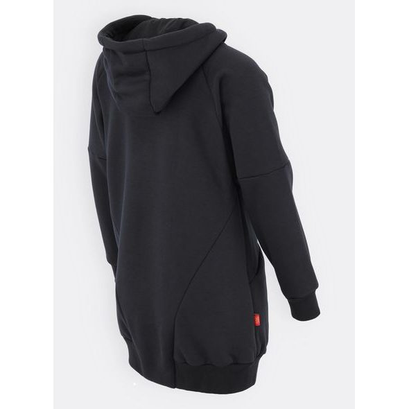 Dámska predĺžená mikina s kapucňou čierna