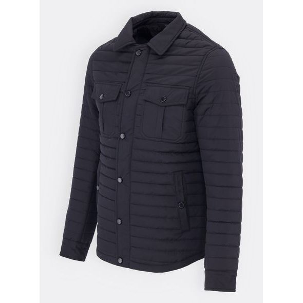 Pánská přechodná prošívaná bunda černá