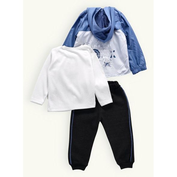 Dětská vycházková souprava modročerná