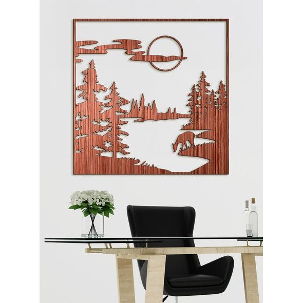 Drevený obraz Lesná čistinka