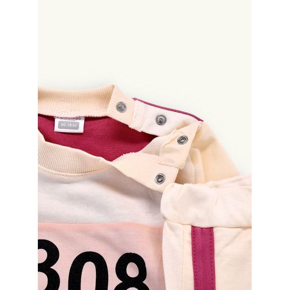 Dětská sportovní souprava s potiskem starorůžová