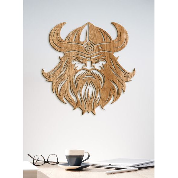 Dekorativní dřevěný obraz Viking