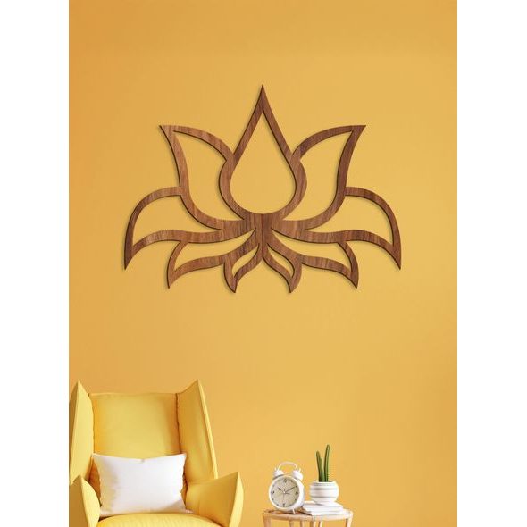 DŘEVĚNÝ OBRAZ LOTOSOVÝ KVĚT