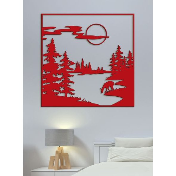 Drevený obraz Lesná čistinka