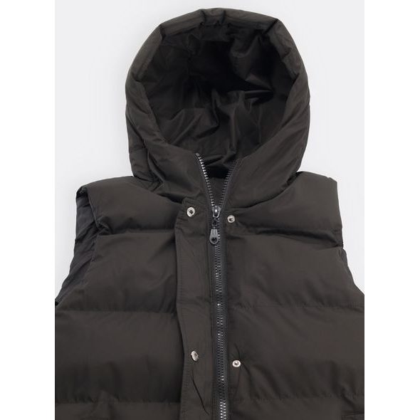 Dámská vesta s kapucí tmavě zelená