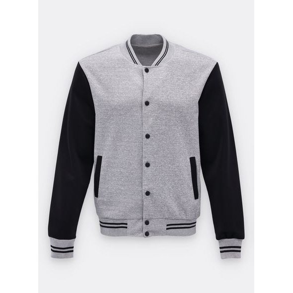 Pánska bejsbalová mikina sivo-čierna