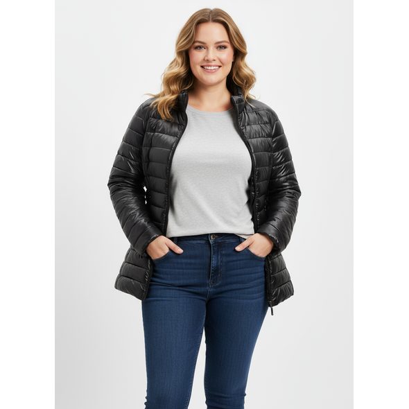 DÁMSKÁ PROŠÍVANÁ BUNDA ČERNÁ