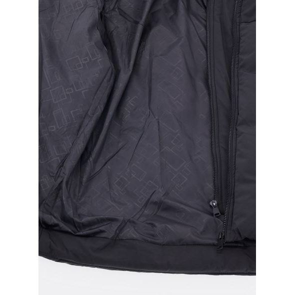 Pánská zimní bunda s kapucí černá