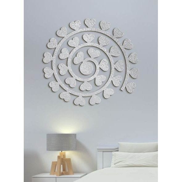 Dřevěný nástěnný obraz Spirála srdcí