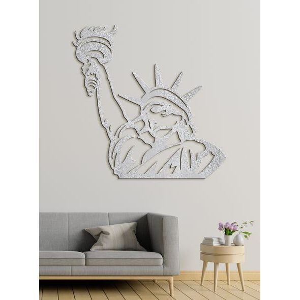 Dřevěná nástěnná malba Socha Svobody