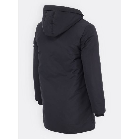Pánská prodloužená zimní bunda černá