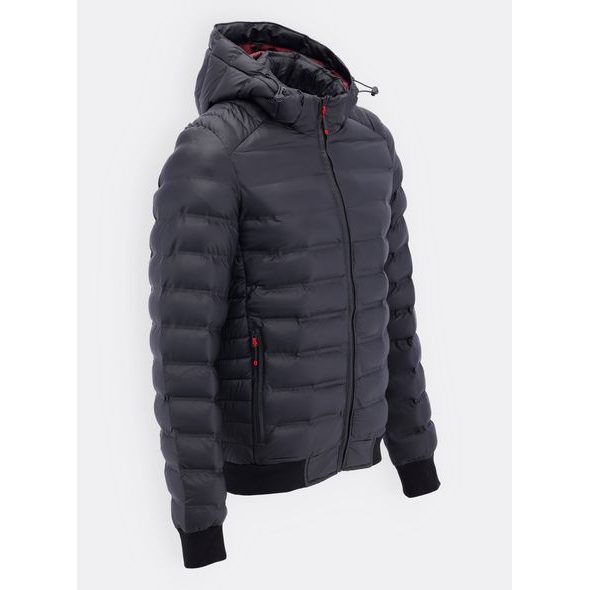 Pánská prošívaná bunda matně černá