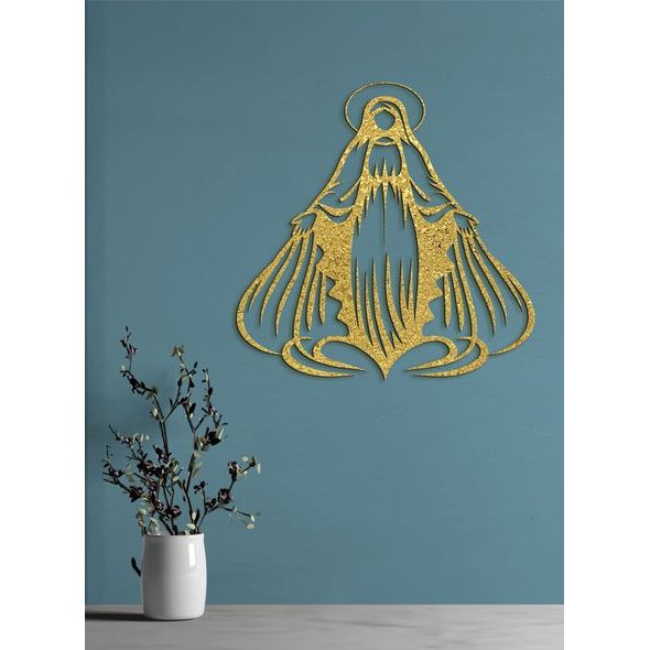 Dřevěný obrázek Panny Marie