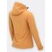 Dámska solfšelová bunda s kapucňou šafránovo-žltá