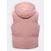 Dámská krátká prošívaná vesta pudrová