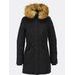Dámska zimná bunda s kožušinovou podšívkou čierna