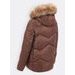 Dámská krátká prošívaná bunda hnědá