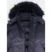 Pánská zimní bunda s kožešinou černo-grafitová