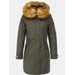 Zateplená dámská zimní bunda khaki
