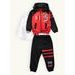 Dětská sportovní tepláková souprava červeno-černá