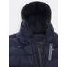 Pánská prošívaná bunda s kapucí tmavě modrá