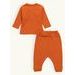 Dětské žebrované pyžamo cihlové