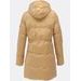 Dámska zimná bunda s kožušinovou podšívkou béžová