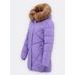Dámská prošívaná zimní bunda s kapucí světle fialová