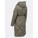 Dámská dlouhá prošívaná bunda s kapucí olivová