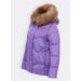 Dámská krátká prošívaná bunda fialová