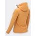 Dámska solfšelová bunda s kapucňou šafránovo-žltá