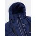 Dámska dlhá  zimná bunda s kapucňou tmavomodrá