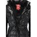Dlouhá dámská prošívaná bunda černá